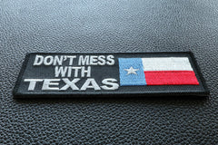 Don't Mess With Texas Patch With Flag - 4x1.5 inch