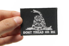 Don't Tread On Me Black White Patch - 3x2 inch