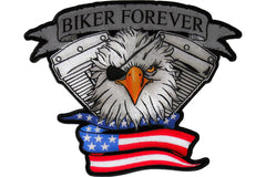 Biker Forever Eye Patch Eagle Patch - 12x10 inch