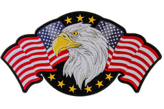 American Flag Eagle Patch - 12x6.5 inch