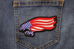 American Flag Eagle Patch - 4x2.5 inch