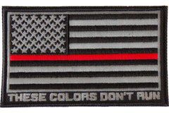 Red Stripe American Flag Patch - These Colors Don't Run - 3.5x2.1 inch