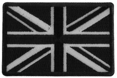 Black and White UK Flag Patch - 3x2 inch