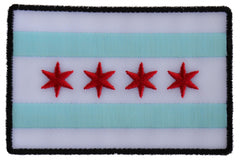 Chicago City Flag Patch - 3x2 inch