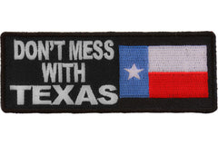 Don't Mess With Texas Patch With Flag - 4x1.5 inch