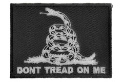 Don't Tread On Me Black White Patch - 3x2 inch