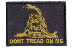 Green Black Gadsden Flag Don't Tread on Me Patch - 3x2.25 inch