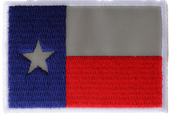 Texas Flag Iron on Patch Reflective - 3x2 inch