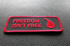 Freedom Isn't Free Blood Drop Patch - 3.5x1.5 inch