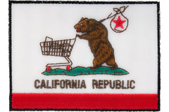 Homeless California Flag Patch - 3x2 inch