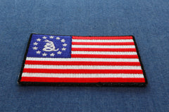 Gadsden American Flag Patch - 3.5x2.2 inch