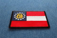 Georgia State Flag Patch - 3x2 inch