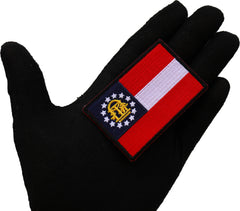 Georgia State Flag Patch - 3x2 inch