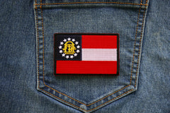 Georgia State Flag Patch - 3x2 inch