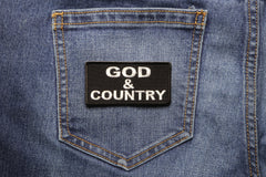 God and Country Patch - 3x1.5 inch