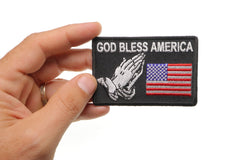 God Bless America Patch - 3.25x2.25 inch