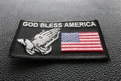 God Bless America Patch - 3.25x2.25 inch