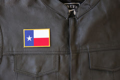 Gold Border Texas Flag Patch - 3x2 inch