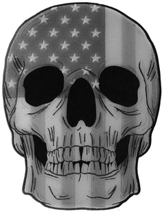 American Flag Skull Patch - 9.25x12 inch