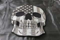 American Flag Skull Patch - 9.25x12 inch