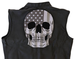 American Flag Skull Patch - 9.25x12 inch