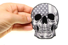 American Flag Skull Patch - 3x4 inch