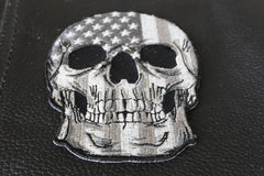 American Flag Skull Patch - 3x4 inch