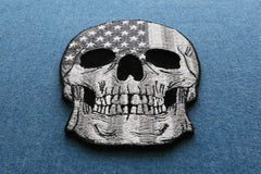 American Flag Skull Patch - 3x4 inch