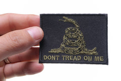 Green Black Gadsden Flag Don't Tread on Me Patch - 3x2.25 inch