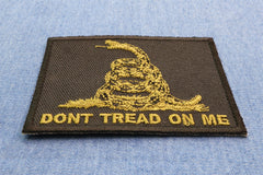 Green Black Gadsden Flag Don't Tread on Me Patch - 3x2.25 inch