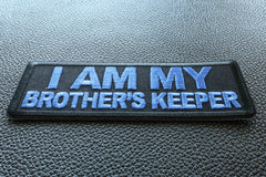 I am My Brother's Keeper Patch Blue - 4x1.5 inch