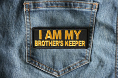 I am My Brother's Keeper Patch Yellow - 4x1.5 inch