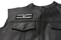 I Love My Country Hate My Government Patriotic Iron on Patch - 4x1.5 inch