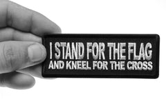 I Stand For The Flag And Kneel for The Cross Patch - 4x1.5 inch