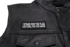 I Stand For The Flag And Kneel for The Cross Patch - 4x1.5 inch