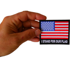 American Flag Patch I stand for our Flag Iron on Patch for Jackets - 3x2.75 inch