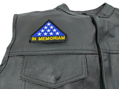 In Memoriam Folded Flag Patch - 3.5x2.5 inch