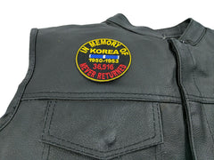 In Memory Of Korea Round Patch - 3x3 inch