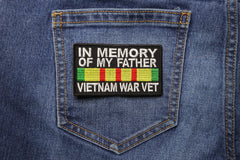 In Memory Of My Father Vietnam War Vet Patch - 3.5x2 inch