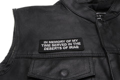 In Memory of My Time Served In The Deserts of Iraq Patch - 4x1.5 inch