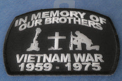 In Memory Of Our Brothers Vietnam War Patch - 4x3 inch