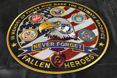 Never Forget Patch In Memory of Fallen Heroes - 12x12 inch