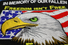 In Memory Of Our Fallen Military Brothers and Sisters Patriotic Iron on Patch - 3.2x3.5 inch