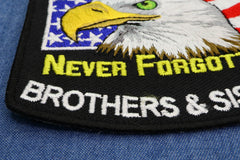 In Memory Of Our Fallen Military Brothers and Sisters Patriotic Iron on Patch - 3.2x3.5 inch