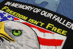 In Memory Of Our Fallen Military Brothers and Sisters Patriotic Iron on Patch - 3.2x3.5 inch