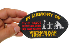 In Memory Of Vietnam Cap Patch - 5x2.75 inch