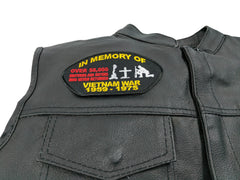 In Memory Of Vietnam Cap Patch - 5x2.75 inch