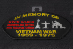 In Memory Of Vietnam Cap Patch - 5x2.75 inch