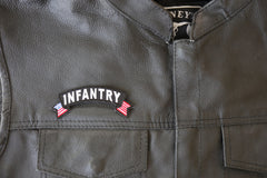 Infantry Small Flag Rocker Patch - 4x1.5 inch