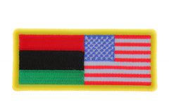 African American Flag Patch - 4x1.75 inch